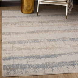 The Rug Edit Opal Abstract Stripe Blue Living Room Rug - 160X220Cm - thumbnail 1