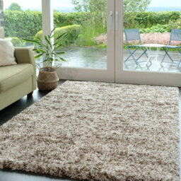 Loomed Super Soft Mottled Tonal Brown & Beige Shaggy Area Rug 80X150Cm - thumbnail 2