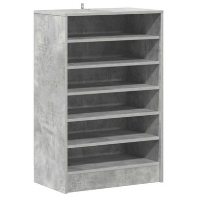 Berkfield Modern Shoe Cabinet Concrete Grey 60X35X92 Cm Engineered Wood - image 1