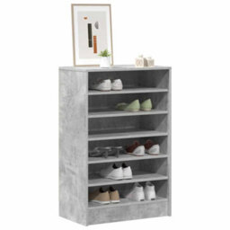 Berkfield Modern Shoe Cabinet Concrete Grey 60X35X92 Cm Engineered Wood - thumbnail 3