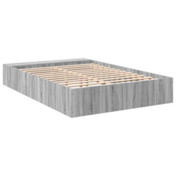 Berkfield Bed Frame Without Mattress Grey Sonoma 135X190 Cm Double - thumbnail 6