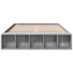 Berkfield Bed Frame Without Mattress Grey Sonoma 135X190 Cm Double - thumbnail 4