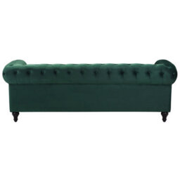Beliani Living Room Set 4 Seater Chesterfield Velvet Emerald Green - thumbnail 6