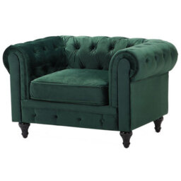 Beliani Living Room Set 4 Seater Chesterfield Velvet Emerald Green - thumbnail 8