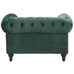 Beliani Living Room Set 4 Seater Chesterfield Velvet Emerald Green - thumbnail 9