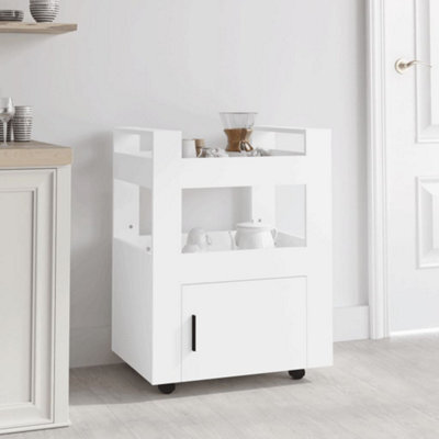 Walplus Kitchen Trolley White 60X45X80 Cm Engineered Wood - image 1
