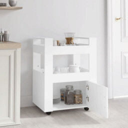 Walplus Kitchen Trolley White 60X45X80 Cm Engineered Wood - thumbnail 3