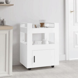 Walplus Kitchen Trolley White 60X45X80 Cm Engineered Wood - thumbnail 1