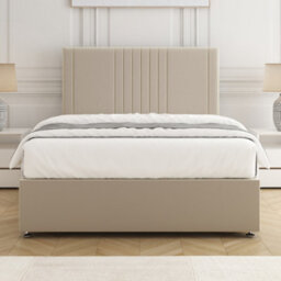 Bsspoke Monaco Divan Bed Set Cream Plush Velvet With 24Inch Headboard & 4 Drawers Mattress In 4Ft6 4Ft 5Ft 6Ft - thumbnail 2
