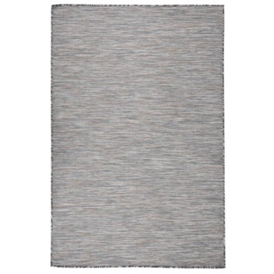 Berkfield Outdoor Flatweave Rug 120X170 Cm Brown And Black