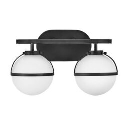 Luminosa Lighting Elstead Hinkley Hollis Bathroom Wall Lamp Black, Ip44