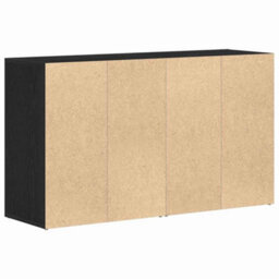 Berkfield Sideboard Black Oak Engineered Wood 120 X 36 X 69 Cm Storage - thumbnail 8