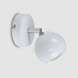 Valuelights Modern Single Eyeball Wall Spotlight Gloss White Finish - thumbnail 3