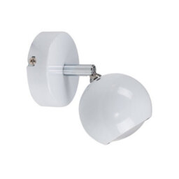 Valuelights Modern Single Eyeball Wall Spotlight Gloss White Finish - thumbnail 1