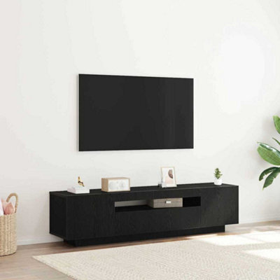 Walplus Tv Cabinet Black 160 X 35 X 40 Cm Engineered Wood - image 1