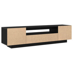 Walplus Tv Cabinet Black 160 X 35 X 40 Cm Engineered Wood - thumbnail 6
