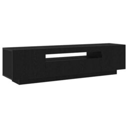 Walplus Tv Cabinet Black 160 X 35 X 40 Cm Engineered Wood - thumbnail 2