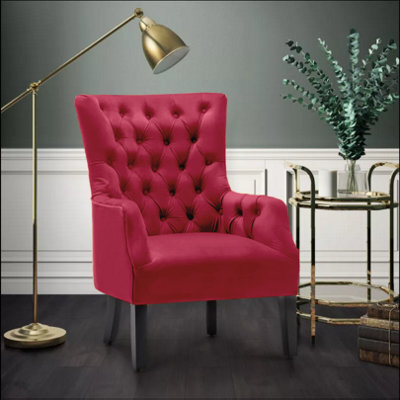 Velvet Emerald Green Gabriella Accent Chair - image 1