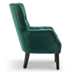 Velvet Emerald Green Gabriella Accent Chair - thumbnail 2