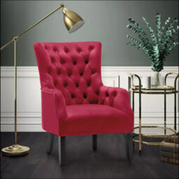 Velvet Emerald Green Gabriella Accent Chair - thumbnail 1