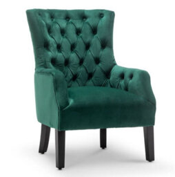 Velvet Emerald Green Gabriella Accent Chair - thumbnail 4