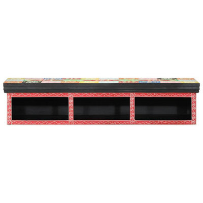 Walplus Tv Cabinet Multicolour 100 X 30 X 22 Cm Engineered Wood - image 1