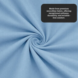 Aspire Homeware Light Blue Fitted Sheet 40 Cm Extra Deep Pocket Hypoallergenic Bed Sheet Microfiber (L)190Cm X (W)137Cm, Double - thumbnail 4