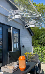 Canofix UK Canofix Door Canopy Pc 2500 Width X 650 Projection (Grey Bracket - Clear Sheet) - thumbnail 3