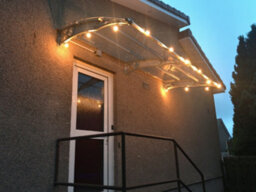 Canofix UK Canofix Door Canopy Pc 2500 Width X 650 Projection (Grey Bracket - Clear Sheet) - thumbnail 4
