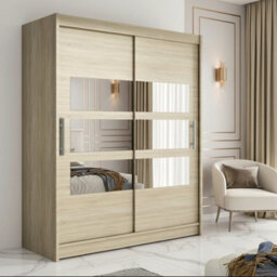 Westa Vii 150 Sliding Door Wardrobe With Mirrors Sonoma - thumbnail 1