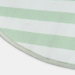 Ohs Stripes Print Round Outdoor Garden Rug Waterproof Area Floor Mat - thumbnail 4