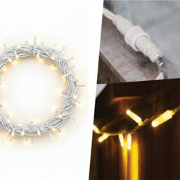 Pegdev - Pdl Led String Lights Warm White, White Rubber Ip65 Connectable Outdoor Indoor Garden Patio Wedding Party 5M - thumbnail 4