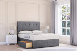 "Sloomy Highbury Armour Coniston Divan Bed Base 2 Drawers Same Side - 54"" Floor Standing Headboard 5' King" - thumbnail 2