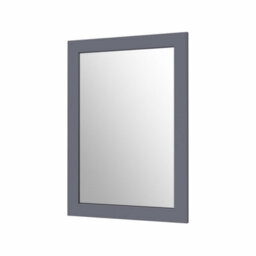 Affine Framed Wooden Bathroom Mirror Wood Frame Wall Mounted Mirrors Grey 700 X 500mm - thumbnail 3