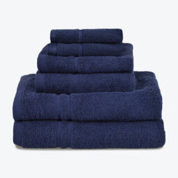 Allure Bath Fashions Hotel Essentials Cotton 6 Piece Towel Set - Navy