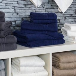 Allure Bath Fashions Hotel Essentials Cotton 6 Piece Towel Set - Navy - thumbnail 3