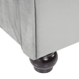 Beliani Bed Velvet Avallon 180 X 200 Cm (Eu Super King) Grey - thumbnail 8
