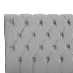 Beliani Bed Velvet Avallon 180 X 200 Cm (Eu Super King) Grey - thumbnail 9
