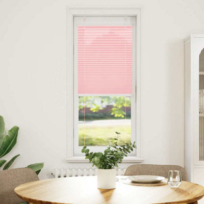 Berkfield Modern Pleated Blind Pink 45X150 Cm Fabric Width 44.4 Cm Polyester - image 1