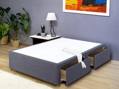 Divan Base Direct Sophia Briar-Rose Clemence Pocket Sprung Memory Foam Luxury Divan Bed Set 4Ft Small Double - Plush Light Silver - image 1
