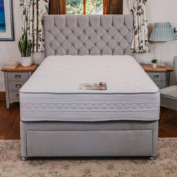 Divan Base Direct Sophia Briar-Rose Clemence Pocket Sprung Memory Foam Luxury Divan Bed Set 4Ft Small Double - Plush Light Silver - thumbnail 3
