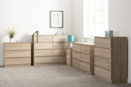 Seconique Malvern 4 Drawer Chest Sonoma Oak Effect Metal Runners - thumbnail 7