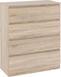 Seconique Malvern 4 Drawer Chest Sonoma Oak Effect Metal Runners - thumbnail 1