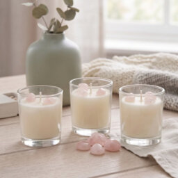 Homescapes Fresh Linen Crystal Scented Candle Set, Pack Of 3 - thumbnail 6