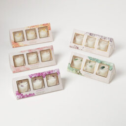 Homescapes Fresh Linen Crystal Scented Candle Set, Pack Of 3 - thumbnail 4