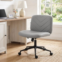 Criss Cross Legged Office Chair Height Adjustable Grey - thumbnail 5