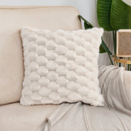 Living And Home 2Pcs Cozy Soft Plush Throw Pillowcase Cushion Covers With Hidden Zipper Without Insert - thumbnail 2
