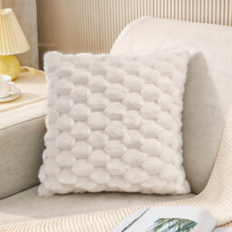 Living And Home 2Pcs Cozy Soft Plush Throw Pillowcase Cushion Covers With Hidden Zipper Without Insert - thumbnail 3
