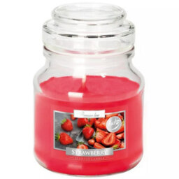 Urbn-Living Strawberry - Glass Jar Scented Candle With Lid - thumbnail 1