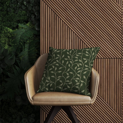 Warren Reed Designer Green Shrub With Leaves Outdoor Cushion 60Cm X 60Cm
